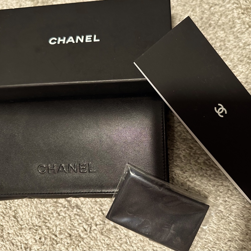 Chanel Embossed Lamb skin sunglasses case